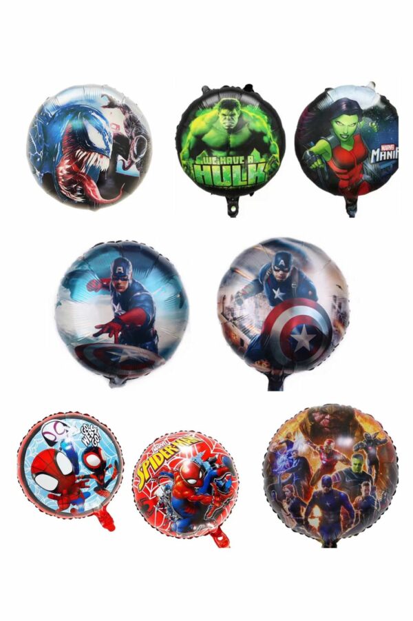 Globo Redondo Marvel Personajes 18" x50u