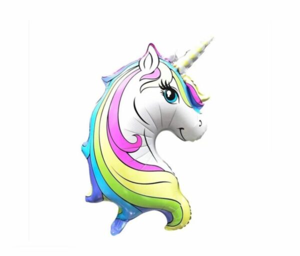 globos figura CABEZA DE UNICORNIO PASTEL X10u