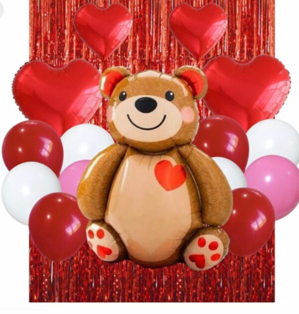 Globos figura OSO DE  ENAMORADO  X10u