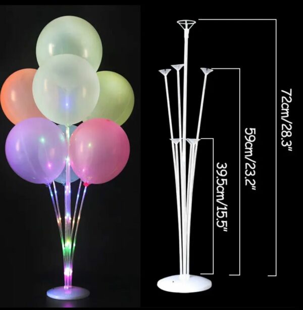 Base soporte de flor para globos con luces led xU