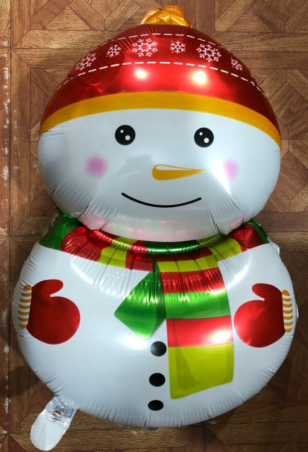 Globo Figura Navidad Muñeco de Nieve x10 u ($0,4 c/u)