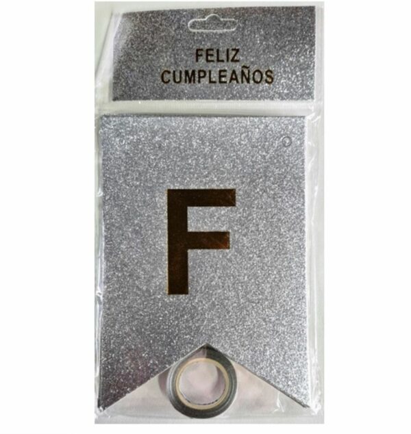 Banderín con Brillo Gibre "Feliz Cumpleaños" x12u ($0,85 c/u) - Image 3