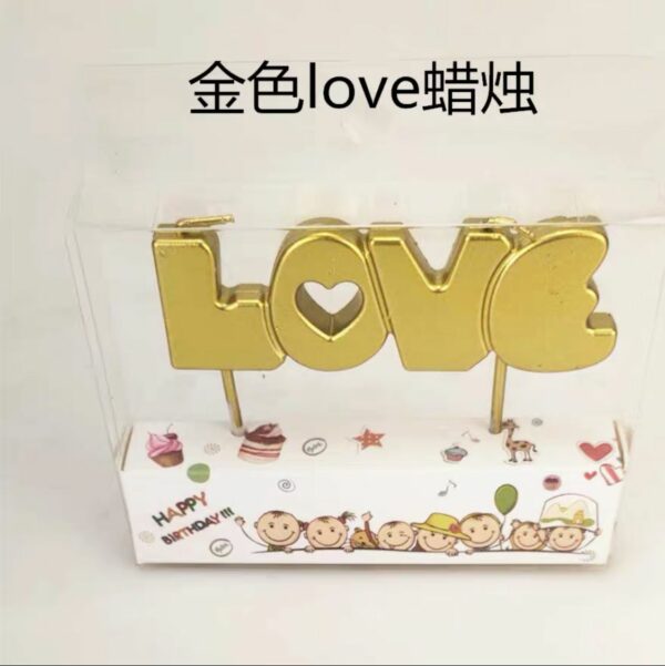 Velas frase "LOVE" x10u ($0,55 c/u) - Image 2