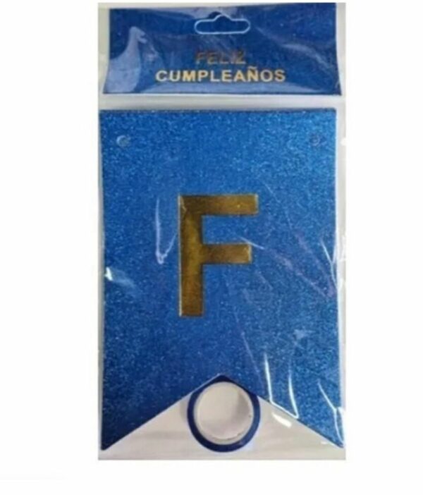 Banderín con Brillo Gibre "Feliz Cumpleaños" x12u ($0,85 c/u) - Image 7