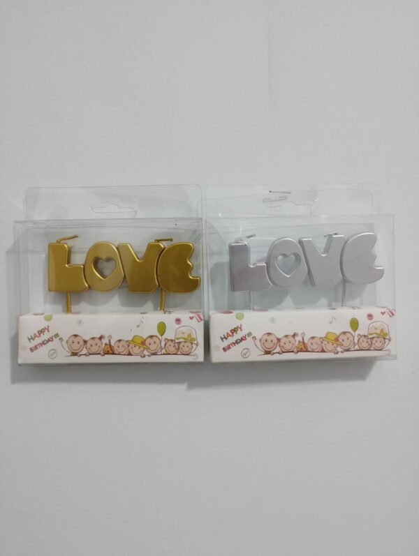 Velas frase "LOVE" x10u ($0,55 c/u)