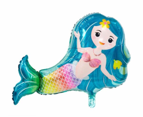 Globos figura Sirena Celeste X10u