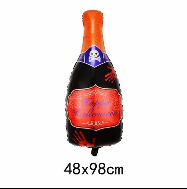 Globos figura botella halloween x10u ($0,55 c/u)