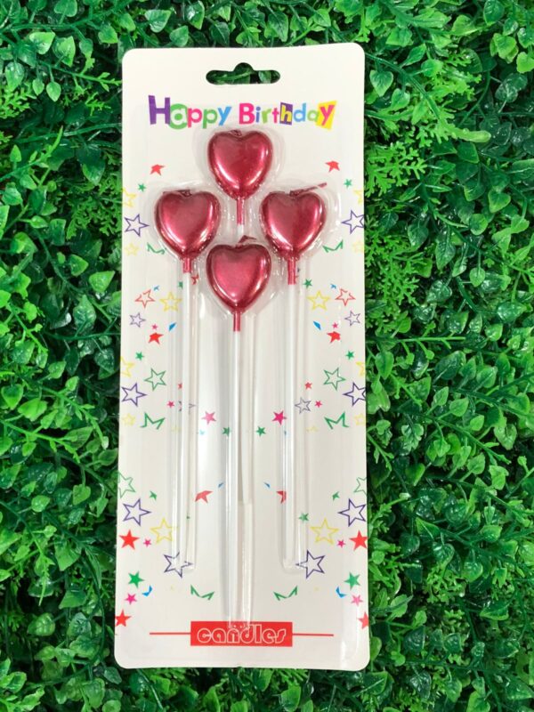 Velas Metalizadas Forma De Corazon  x10u ($0.90 c/u) - Image 6