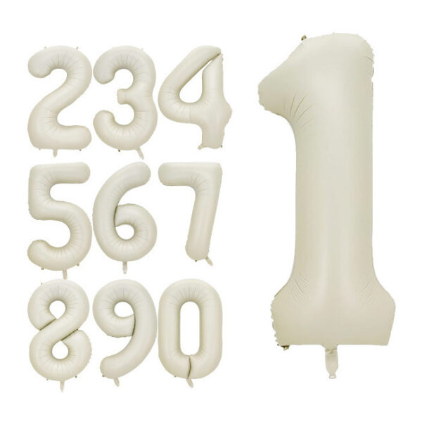 Globos Número Nude Color Hueso 32" x10u ($0,44 c/u)