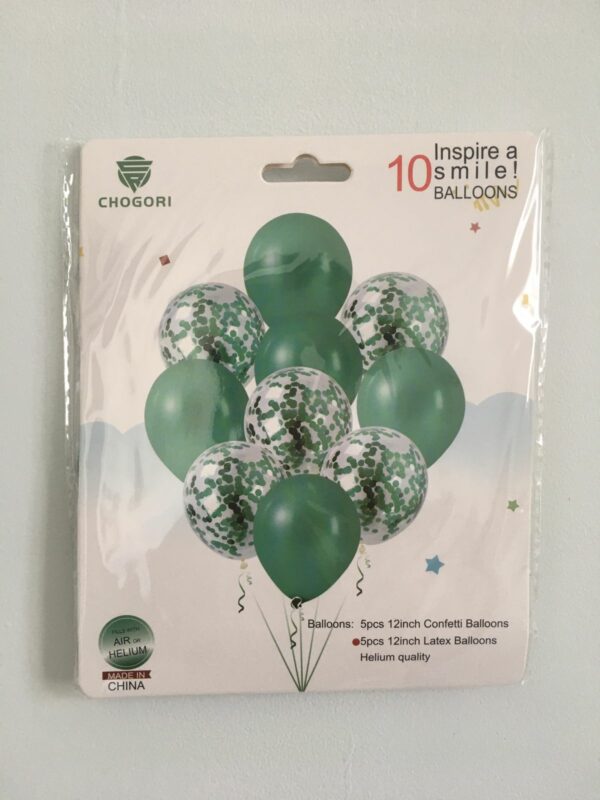 Set De 10 Globos Con Confetti xU - Image 3