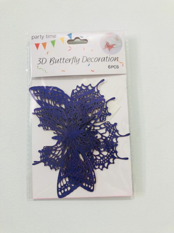 Mariposas con Brillo Gibre 3D 6pcs x12packs ($0,45 c/u) - Image 3