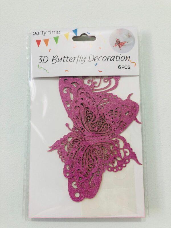 Mariposas con Brillo Gibre 3D 6pcs x12packs ($0,45 c/u) - Image 4