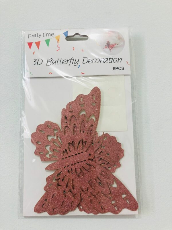 Mariposas con Brillo Gibre 3D 6pcs x12packs ($0,45 c/u) - Image 5