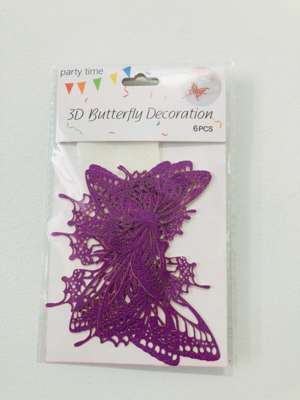 Mariposas con Brillo Gibre 3D 6pcs x12packs ($0,45 c/u) - Image 8