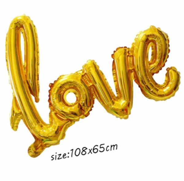 Globo frase love cursiva x10u 108x65cm - Image 3