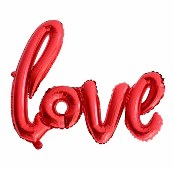 Globo frase love cursiva x10u 108x65cm - Image 2