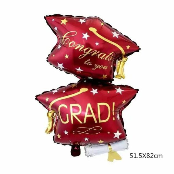 Globo figura gorro ”Congrats" x10u