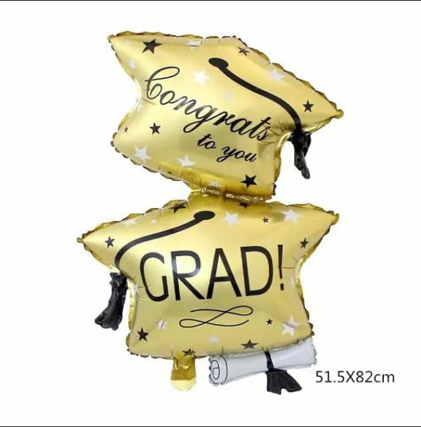 Globo figura gorro ”Congrats" x10u - Image 3