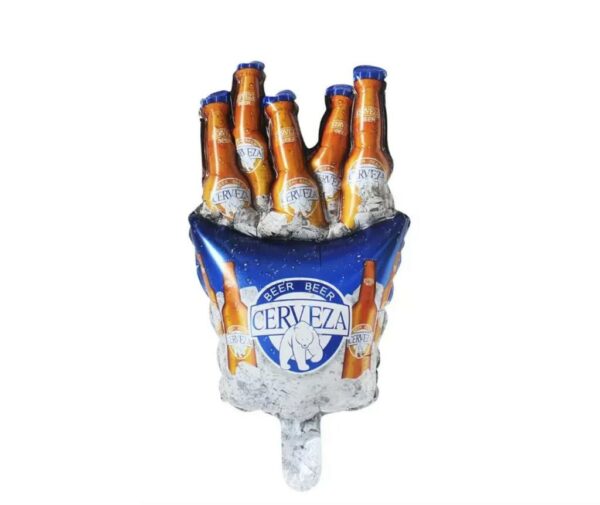 Globo figura mini cervezas 15" x50u