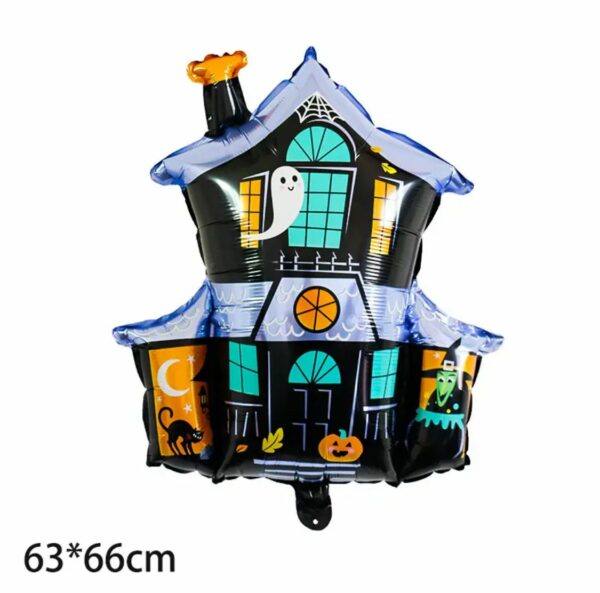 Globo figura casita halloween x10u ($0,50 c/u)