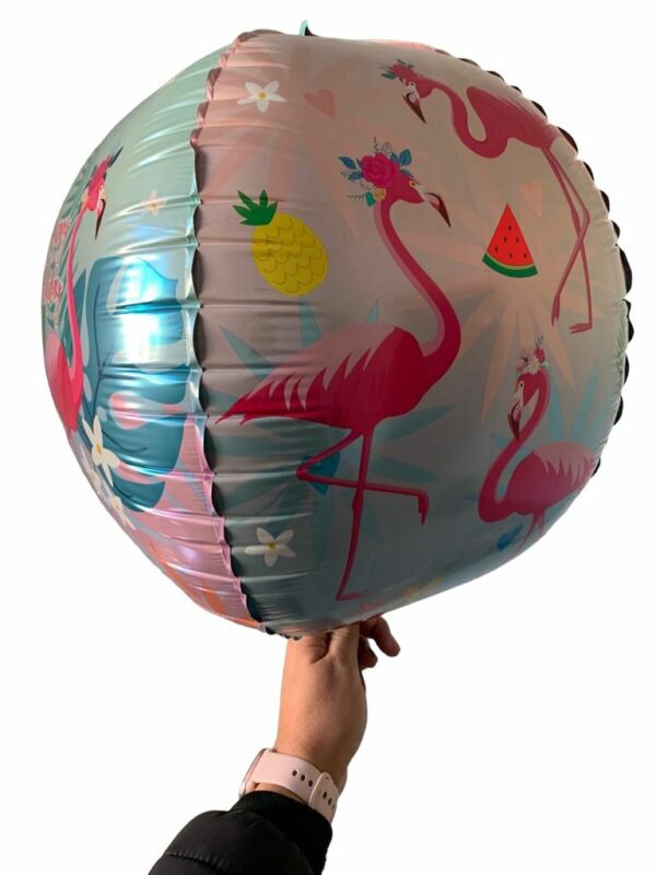 Globo redondo flamenco 3D 22" x20u