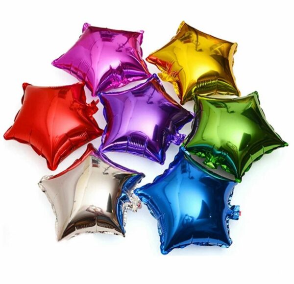 Globos metalizados estrellas 18" x50u