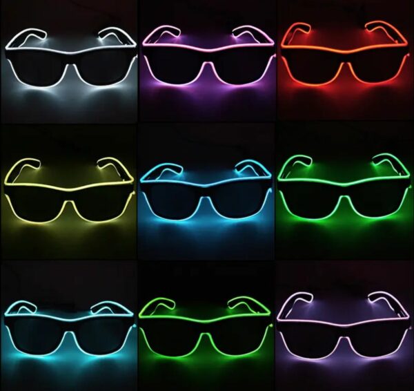 Lentes con luces led colores x12u ($3,80 c/u)