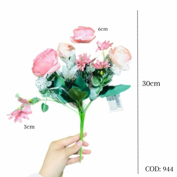 Flores jardin artificiales 30cm COD944 x3U ($1,20 c/u)