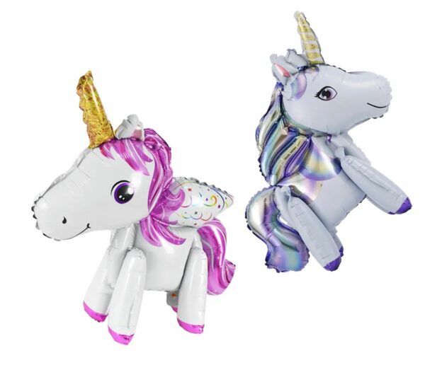 Globo figura 3D unicornios con cuerno dorado x10 u ($0,60 c/u)