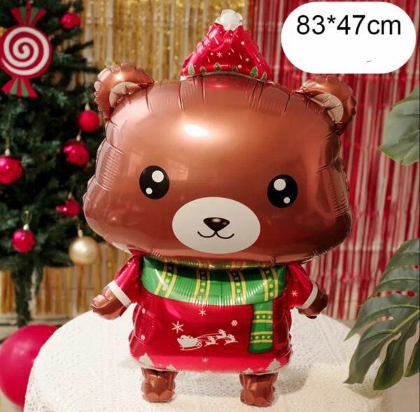 Globo figura de navidad osito x10u ($0,4 c/u)