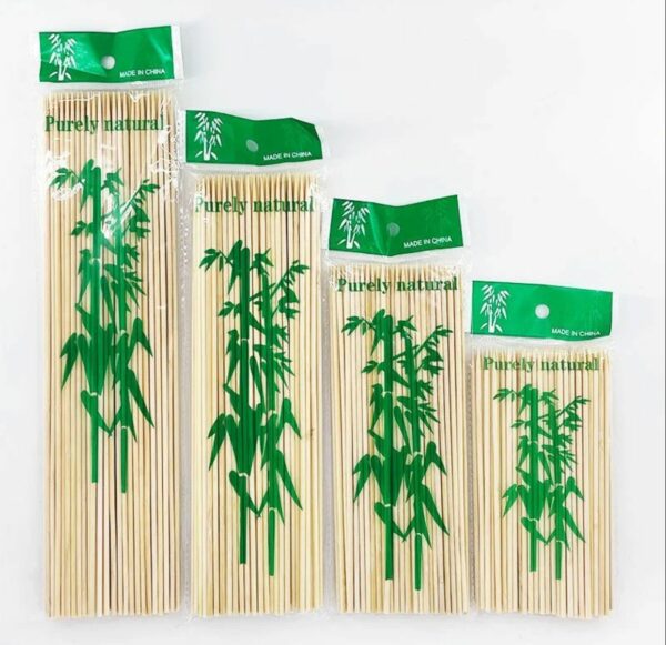 Palitos de bambú para brocheta x 10 paquetes (4 tamaños)