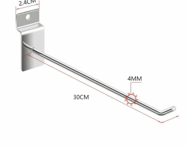 Gancho bristero de Metal 30cm xU