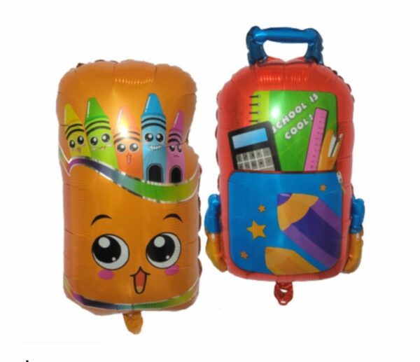 Globos figura mochila y lapiz X10u