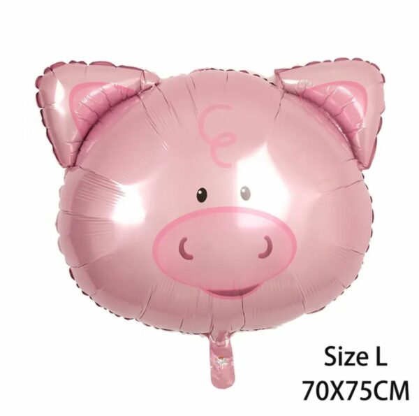 Globos figura cabeza de chancho grande  X10u