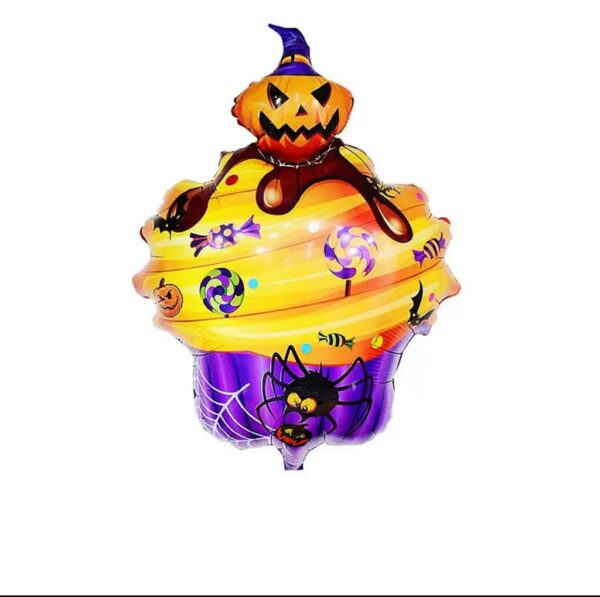 Globo figura cupcake halloween x10u ($0,45 c/u)