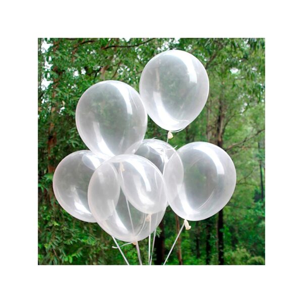 Globos látex transparentes 18’’ X20u