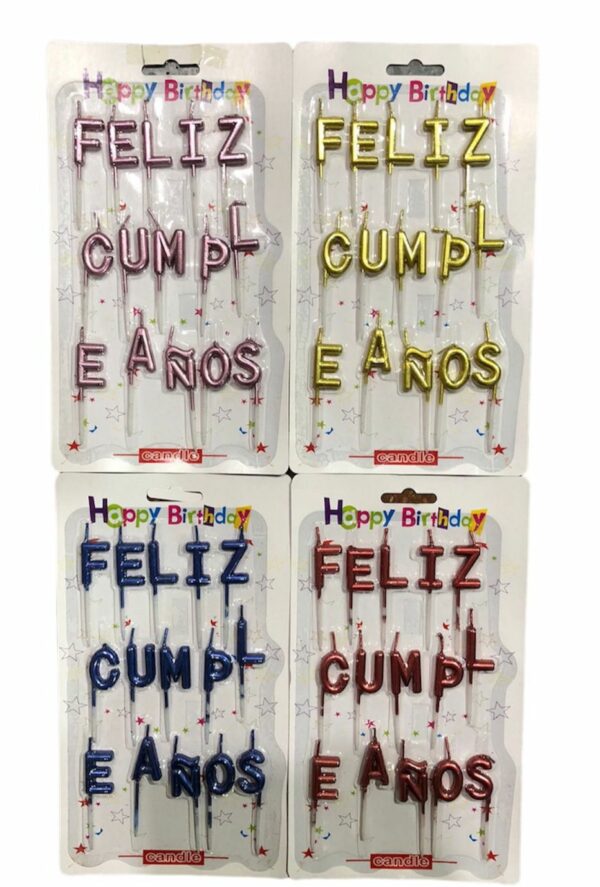 Vela frase "Feliz cumpleaños" xU