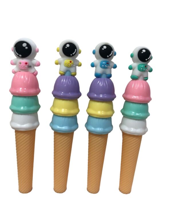 Lapiceras Cono Helado Astronautas x6u Colores Surtidos