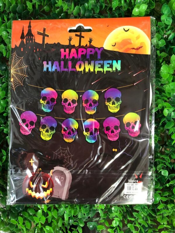 Guirnalda Halloween Calaveras 10pcs x12u (1,5 c/u) - Image 2