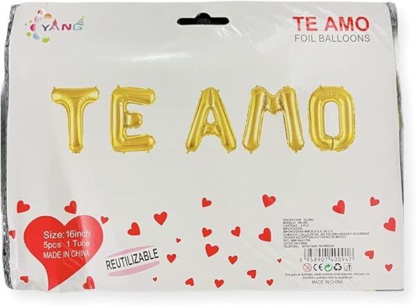 Globo Frase "Te Amo" Imprenta 40cm x10u (1 c/u) - Image 4