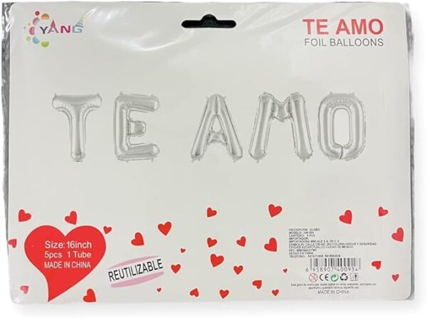 Globo Frase "Te Amo" Imprenta 40cm x10u (1 c/u) - Image 3