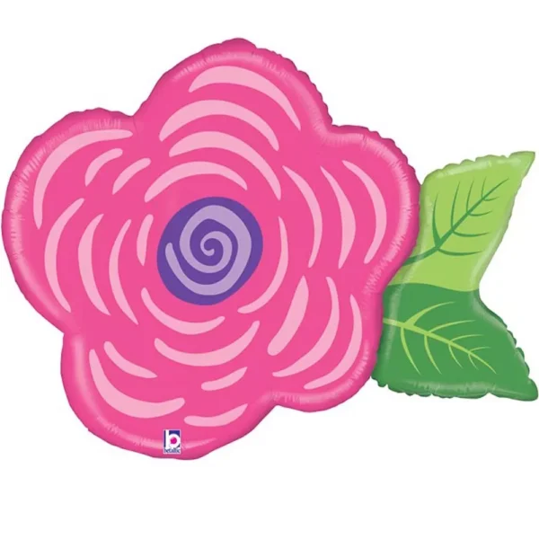 Globo Figura Flor Rosa x10u 80cm (0,55 c/u)