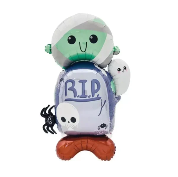 Globo Figura Zombi Rip Con Base 68*100cm (0,70 c/u)