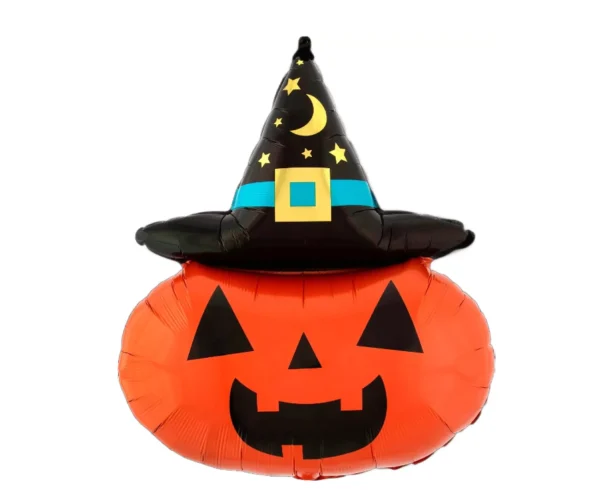 Globo Figura Calabaza Con Gorro 64*88cm x10u (0,50 c/u)