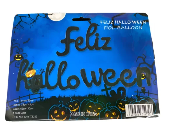 Globo Frase "Feliz Halloween" x10u (1 c/u) - Image 3