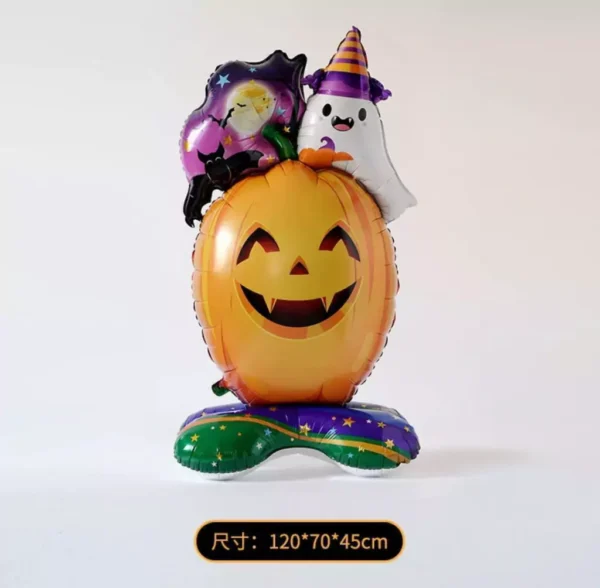 Globo Figura Calabaza Halloween Con Base 82*135cm (Blister)