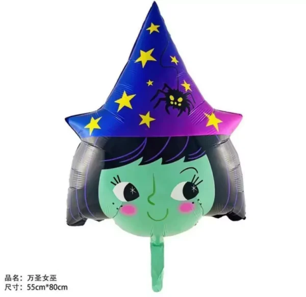 Globo Figura Cabeza De Bruja 73*84cm x10u (0,50 c/u)