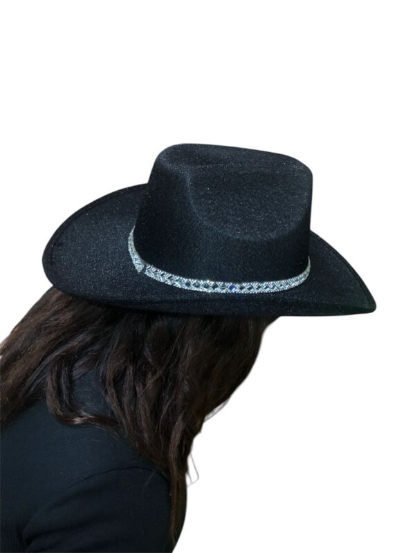 Sombrero De Vaquero Glitter C/ Franja De Strass Cod-0667 - Image 3