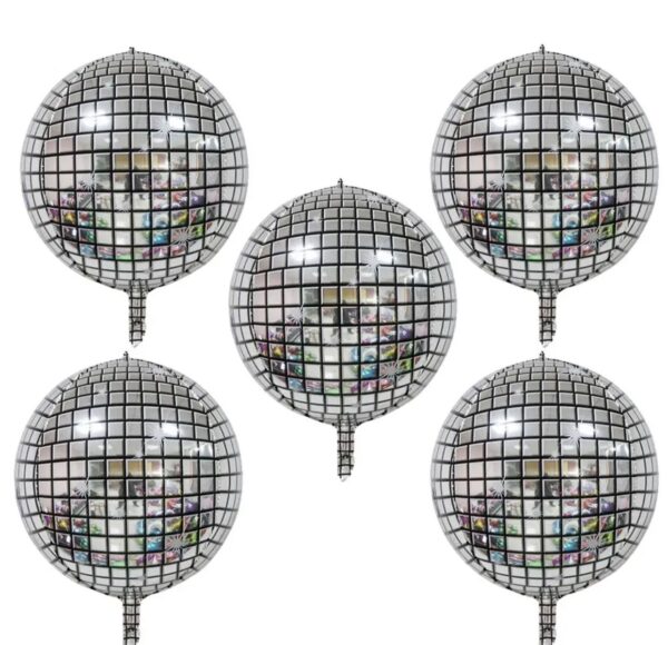 Globo Orbs Bola Disco Plateada 18″ x20u