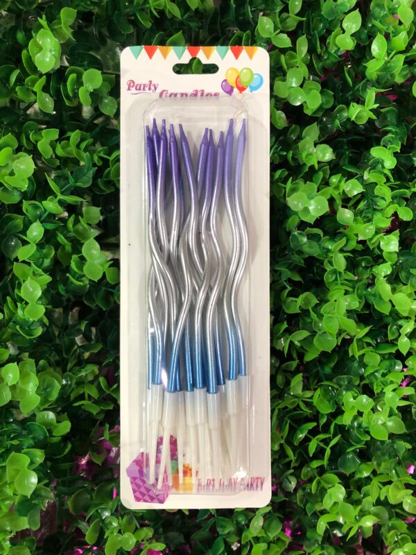 Velas Ondas Tricolor Metalizadas 10 Pack x10U ($1 c/u) - Image 7